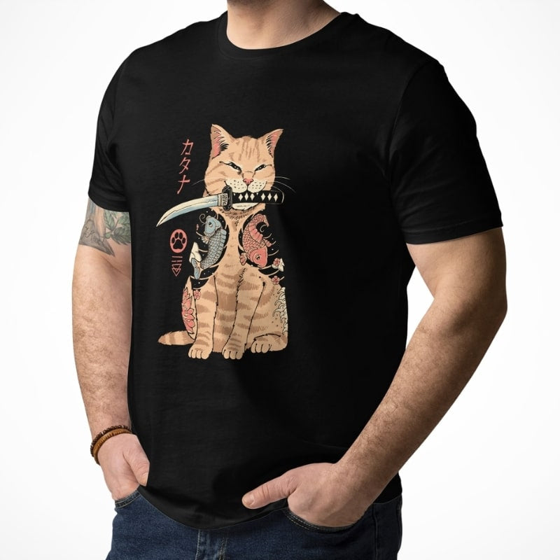 Japanisches T-Shirt Neko Yakuza