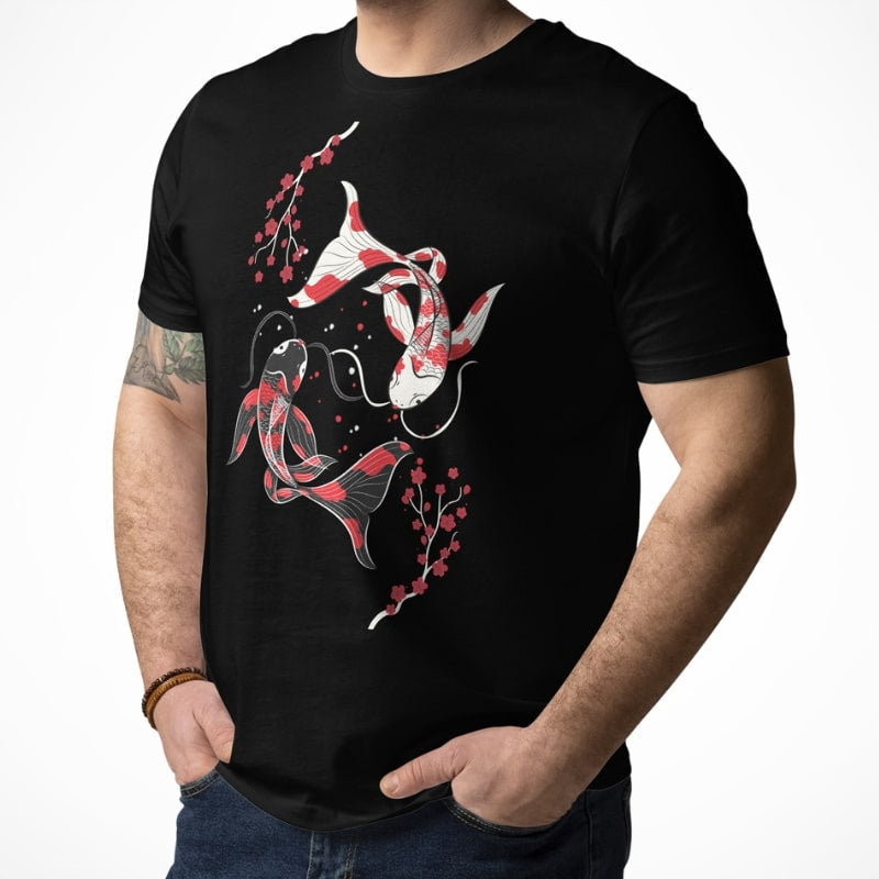 Japanisches T-Shirt - Sakura Koi