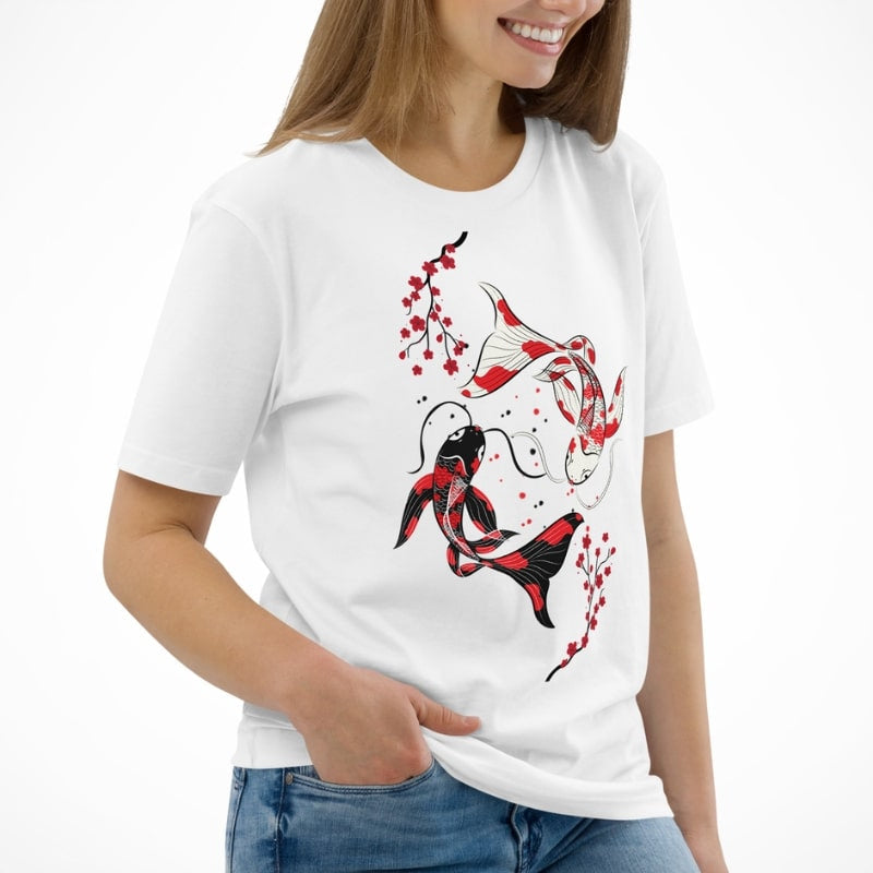 Japanisches T-Shirt - Sakura Koi