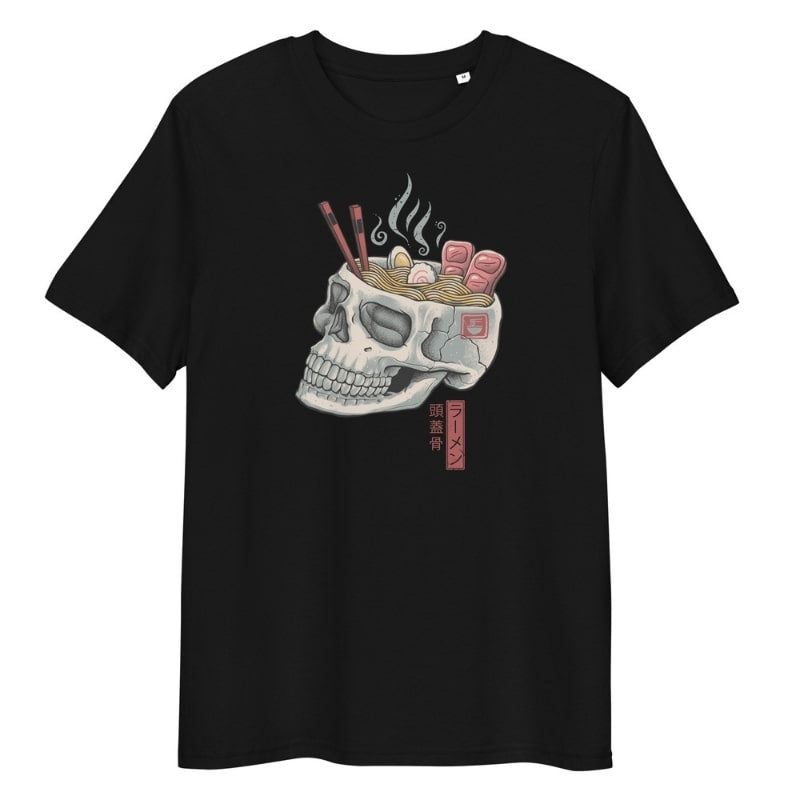 Japanisches T-Shirt Skull Ramen S / Schwarz