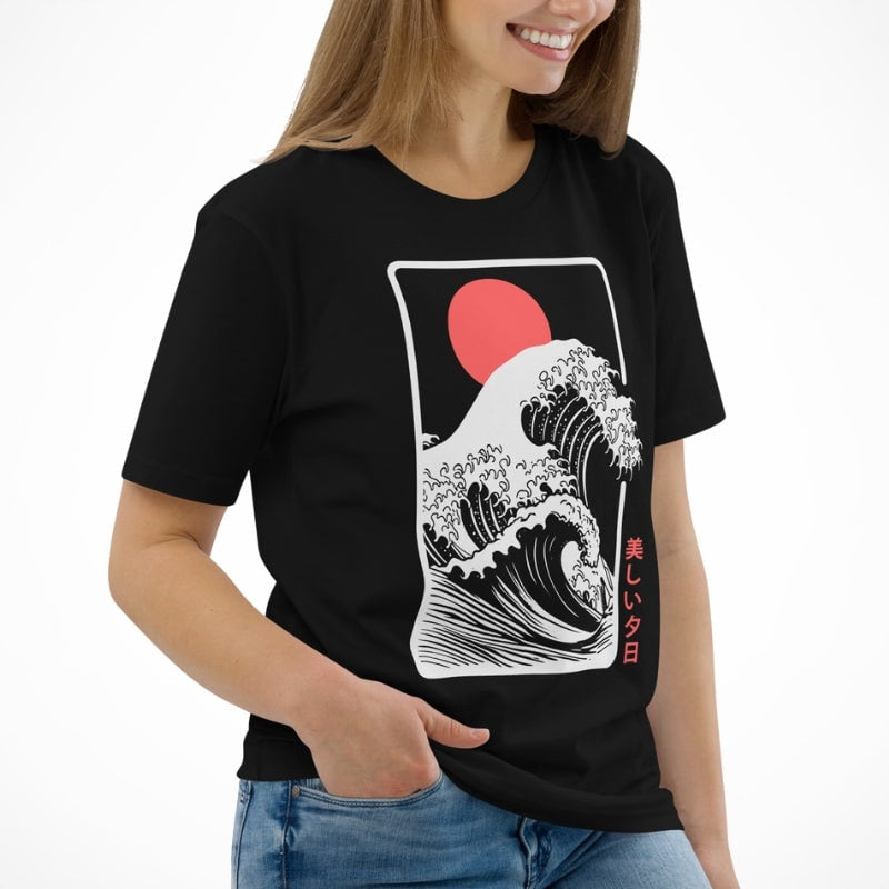 Japanisches T-Shirt - Sunset Kanagawa