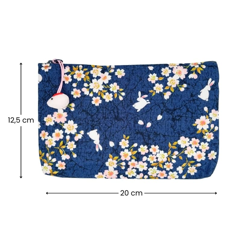 Japanisches Täschchen Usagi Sakura Blau