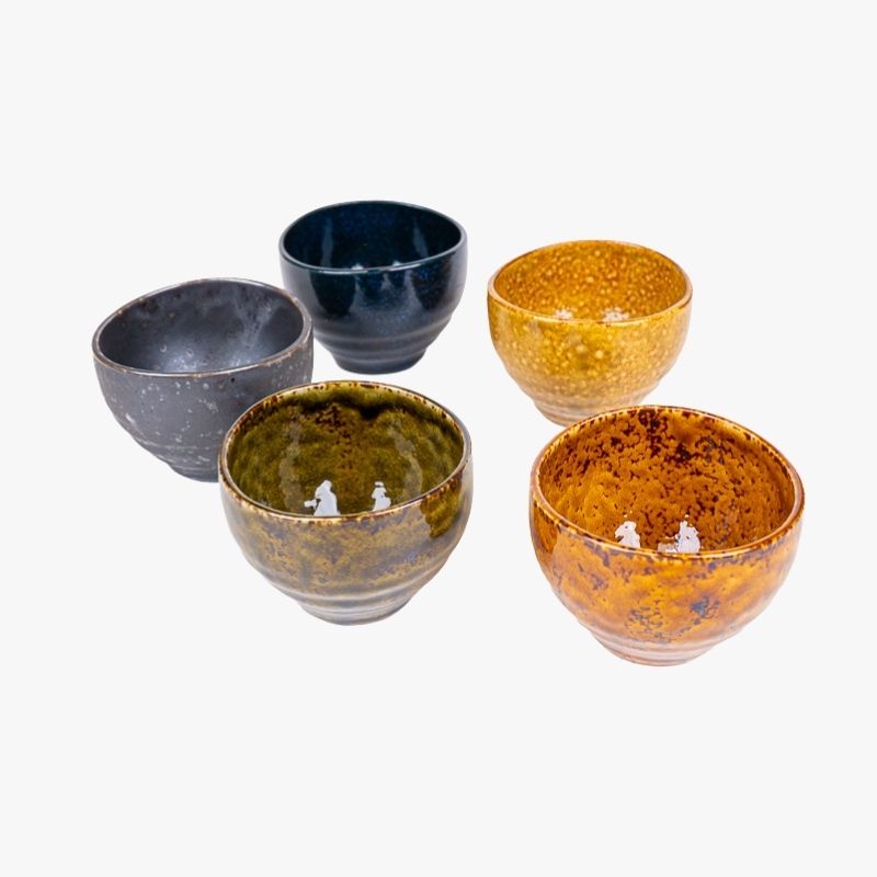 Japanisches Tassen Set – Hannari 5 Stück