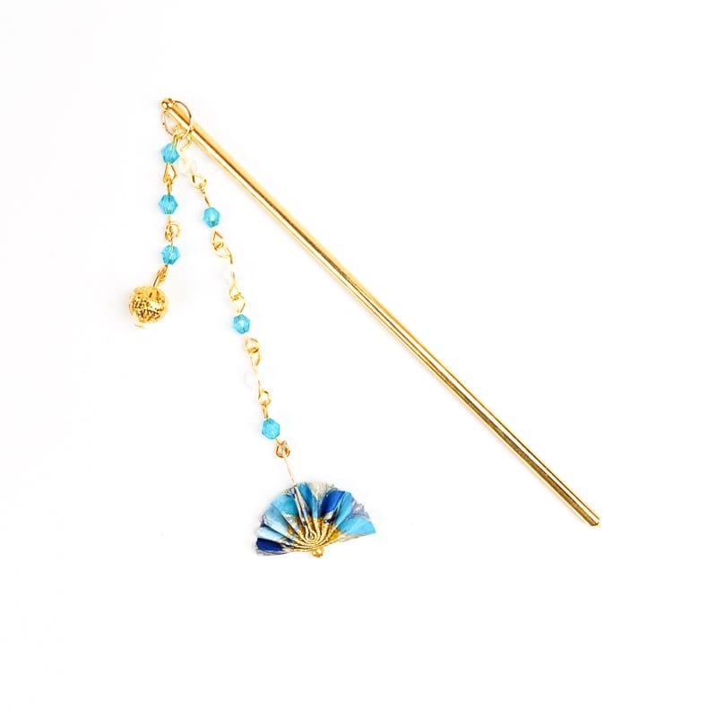 Kanzashi Fächer Blau