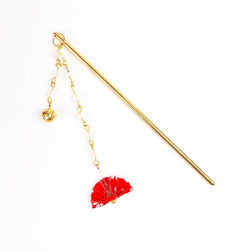 Kanzashi Fächer Rot
