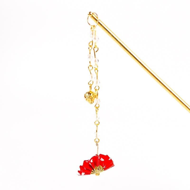 Kanzashi Fächer Rot