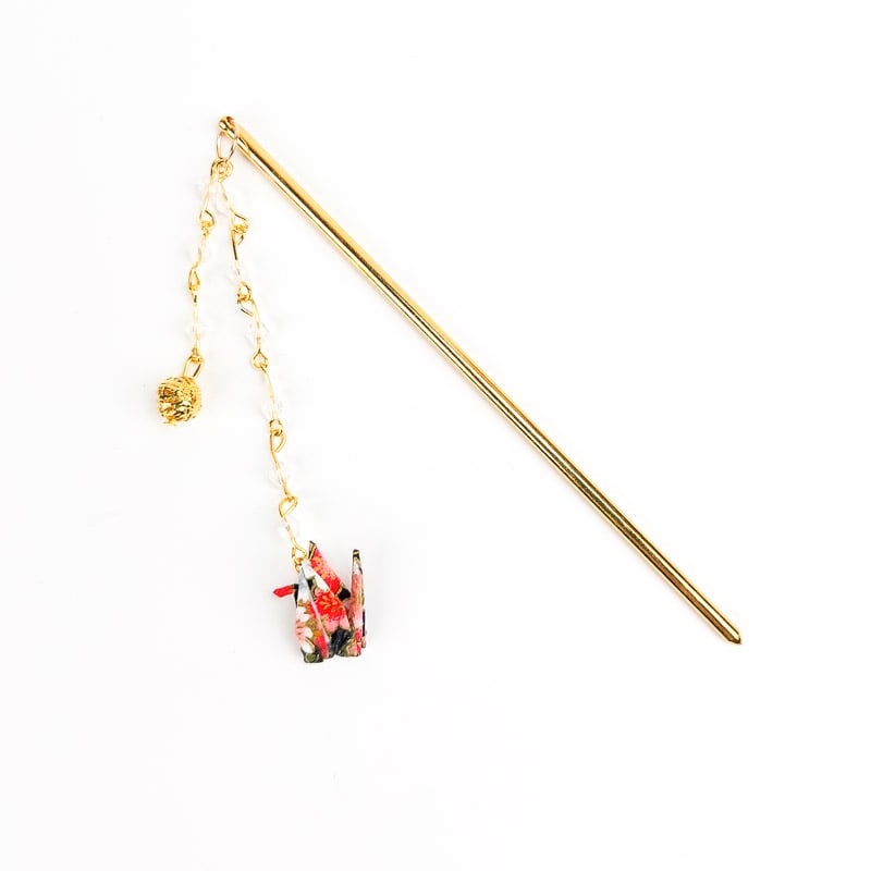 Kanzashi Origami Rot