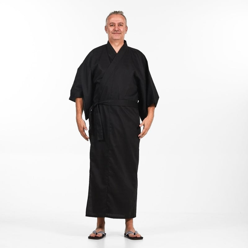 Kimono Mann Japanisch Schwarz - Einheitsgröße