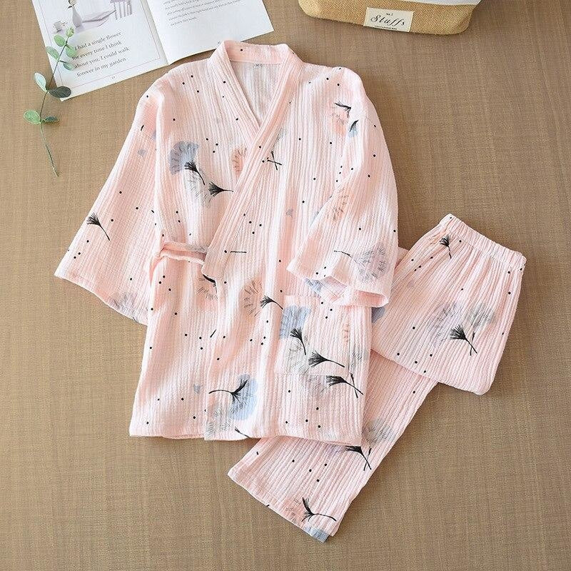 Kimono Set Damen - Pyjama Rose / M