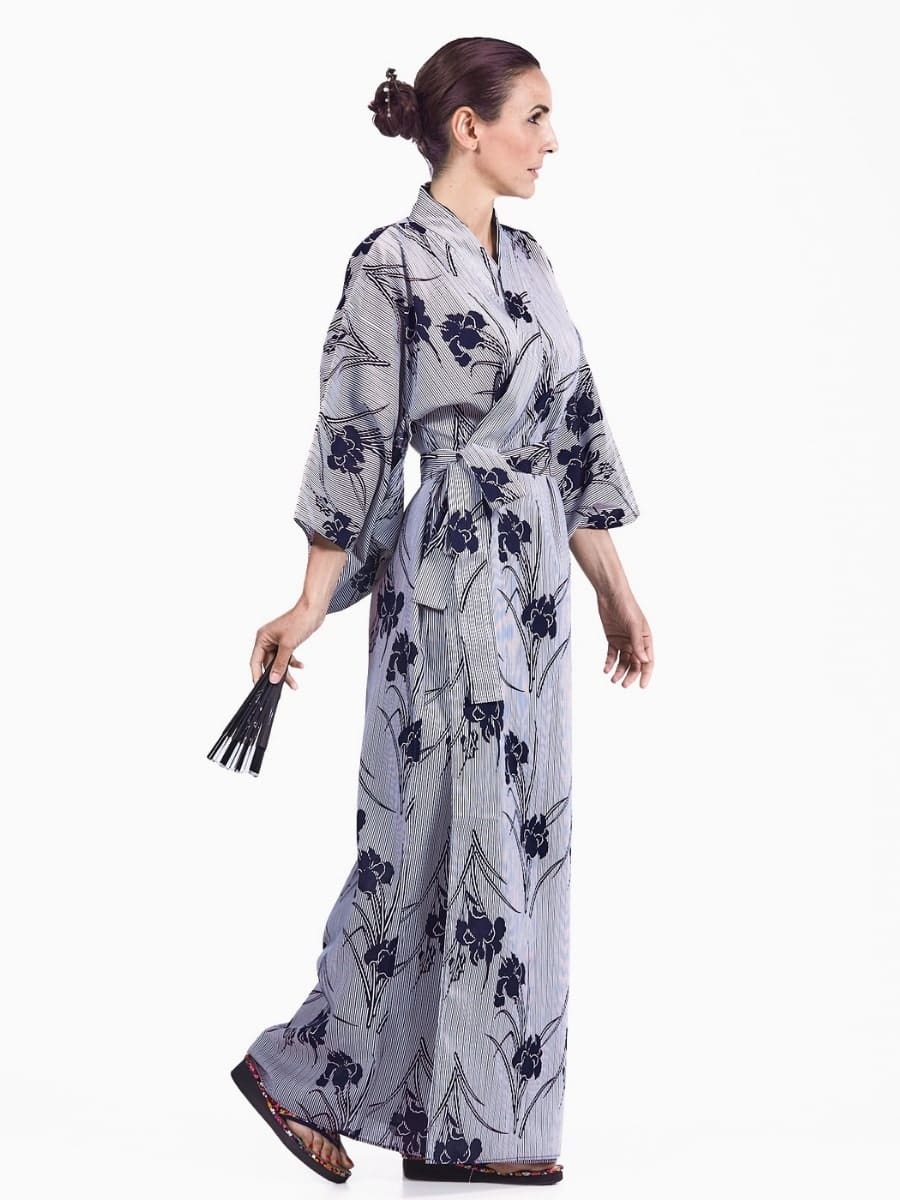 Kimono Yukata Femme Iris