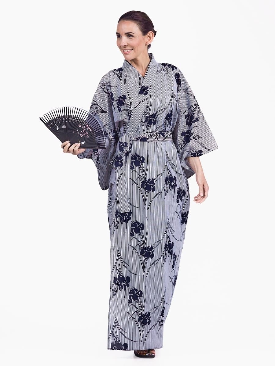 Kimono Yukata Femme Iris - S