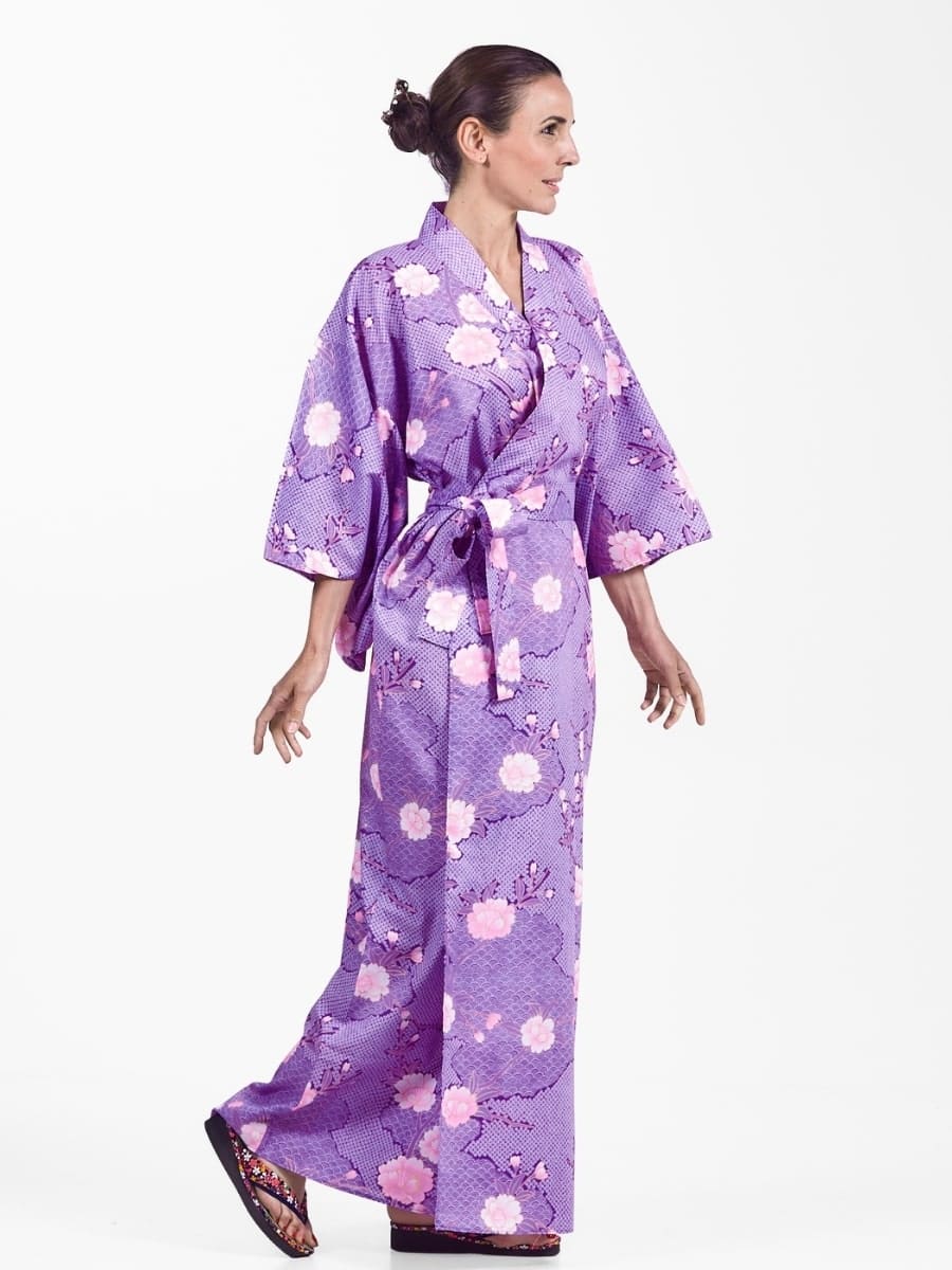 Kimono Yukata Femme Sakura to Kumo