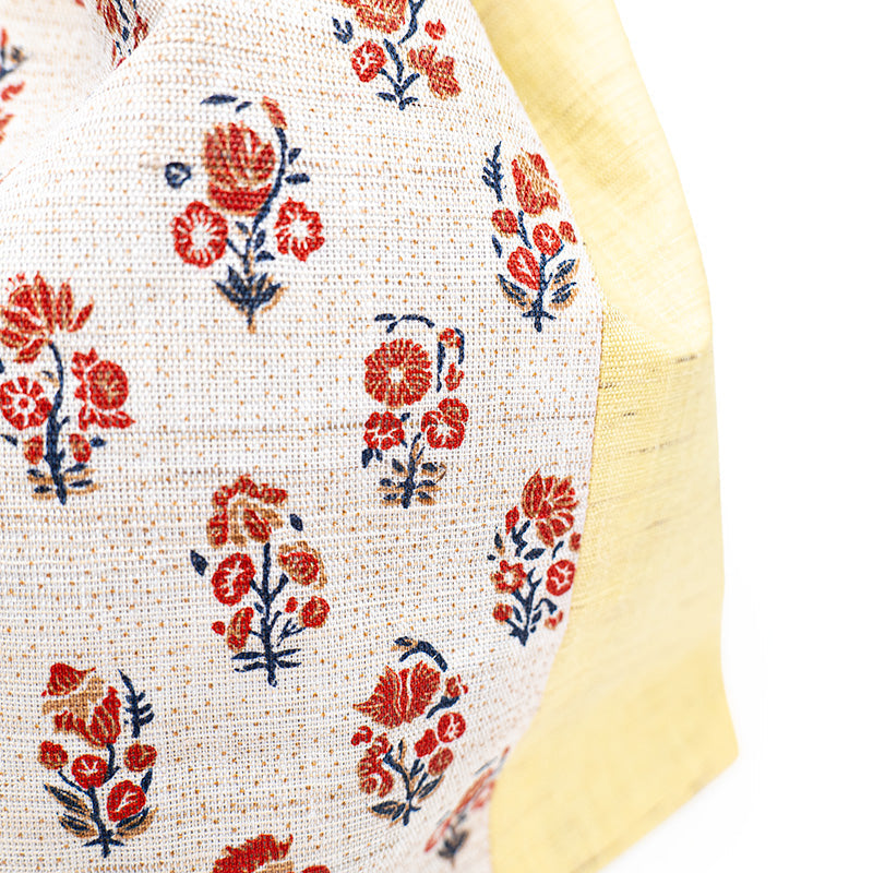 Kinchaku-Tasche Japanisch aus Handgewebtem Leinen Sarasa