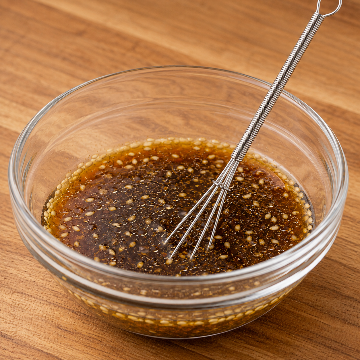 Kleiner japanischer Edelstahl-Schneebesen für Dressings und Saucen