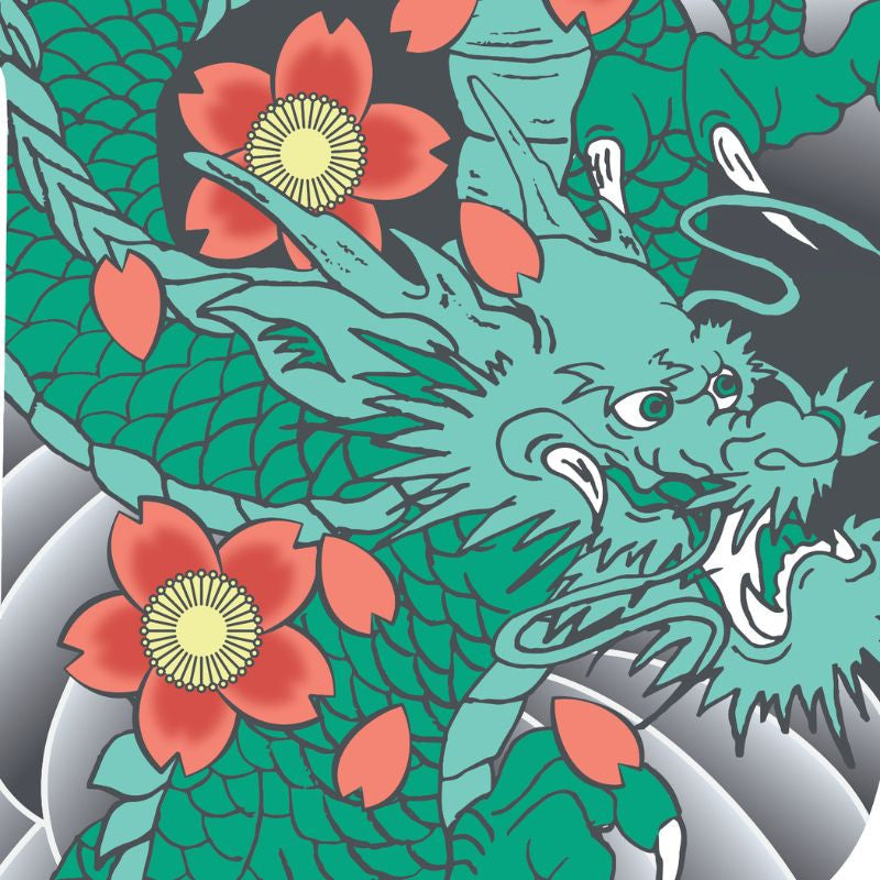 Koinobori Drachen Tätowierung - 100 cm