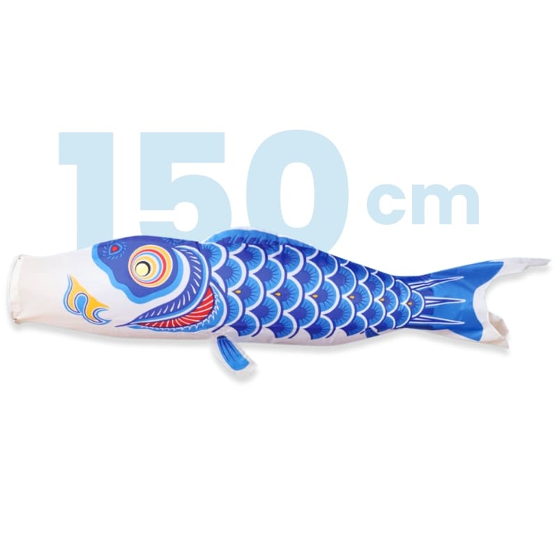 Traditionelle japanische Koinobori Blau - 150 cm