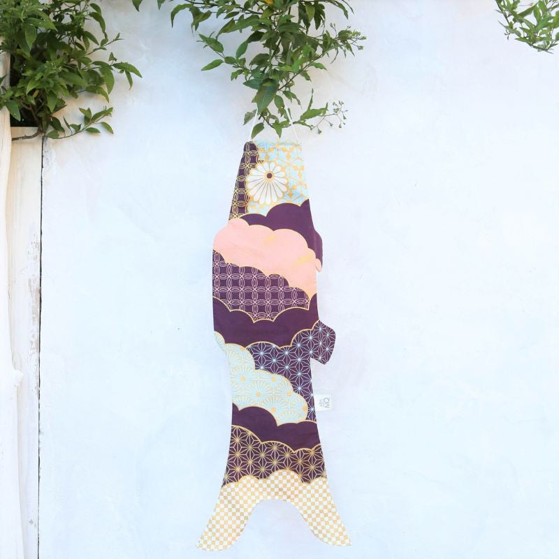 Koinobori Patchwork Pflaume - 70 cm
