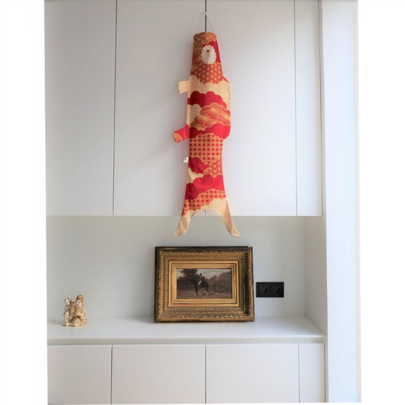 Koinobori Patchwork Rot - 100 cm