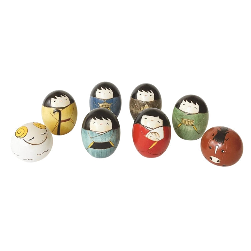 Kokeshi Weihnachtskrippe