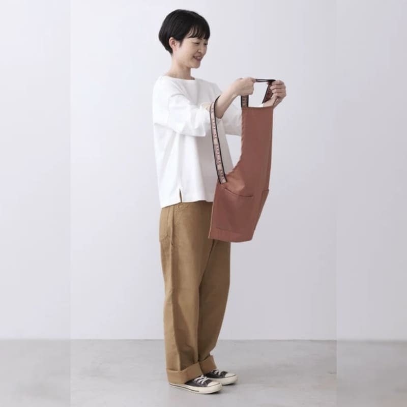 Kurze Japanische Schürze - Farbton Terracotta