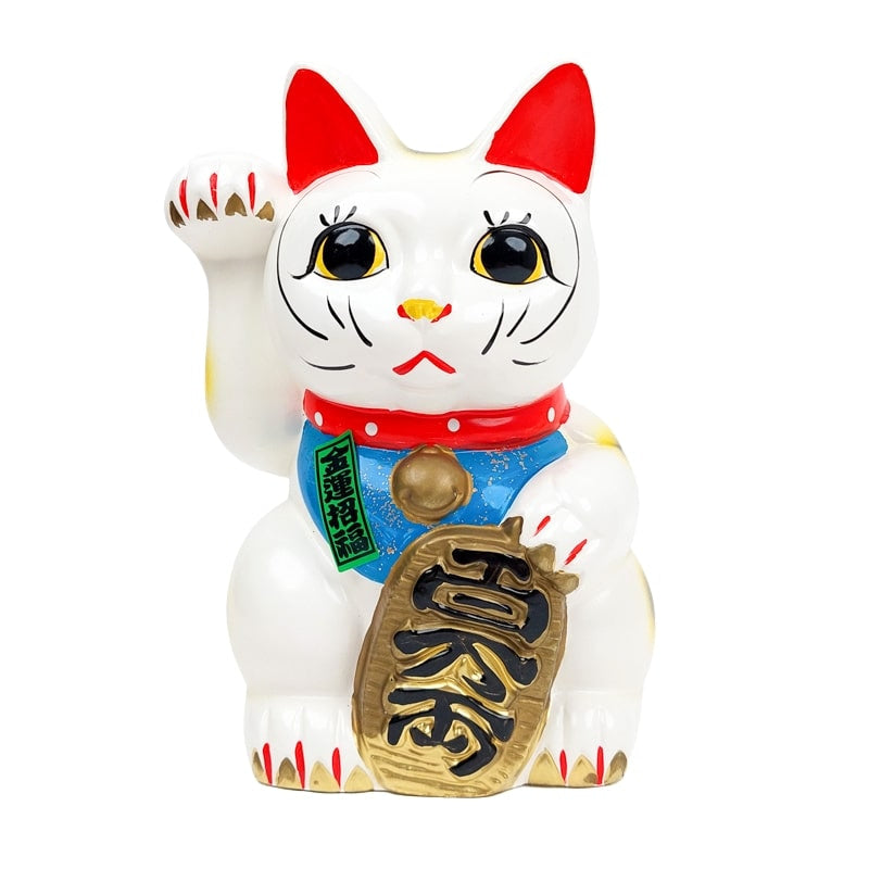 Maneki Neko Weiß Seto - 21 cm
