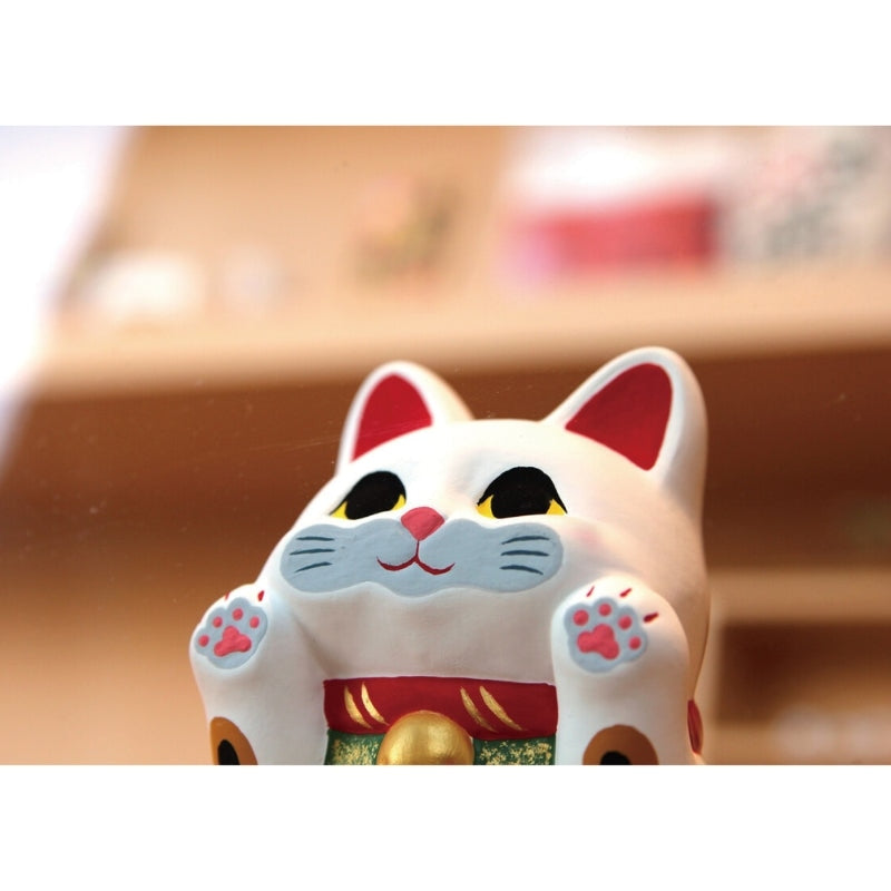 Maneki Neko Katze - Weiß