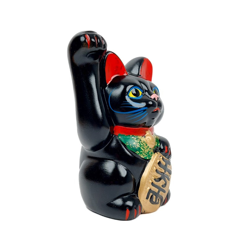 Maneki Neko Schwarz Seto - 13 cm