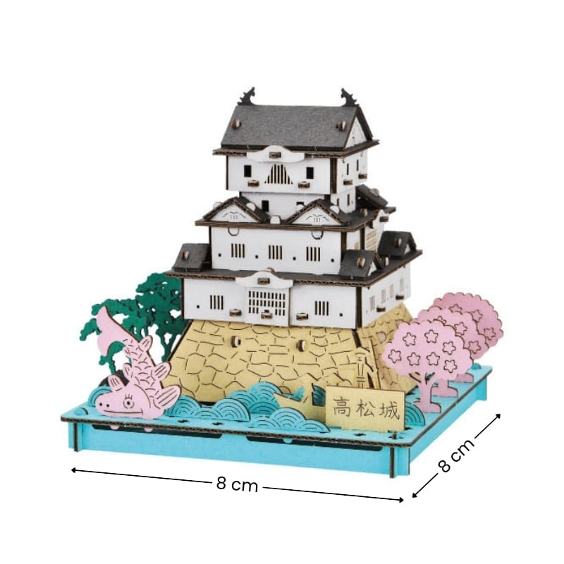 Japanisches Miniaturmodell - Schloss Takamatsu