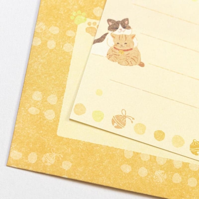 Mini Briefpapier & Umschlag Katze