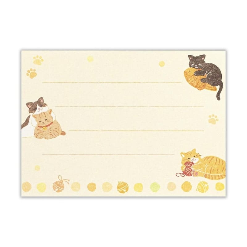 Mini Briefpapier & Umschlag Katze