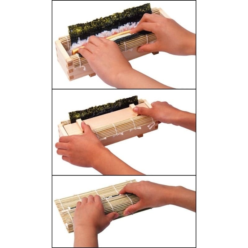 Sushi-Form aus Hinoki & Bambusmatte