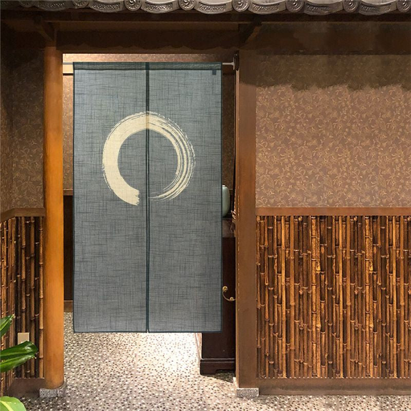 Noren Vorhang Enso Blau 85 x 150 cm