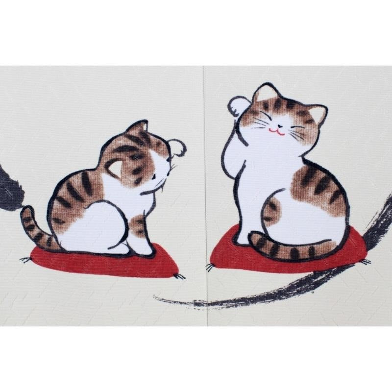 Noren Vorhang - Katze Zen 85 x 150 cm