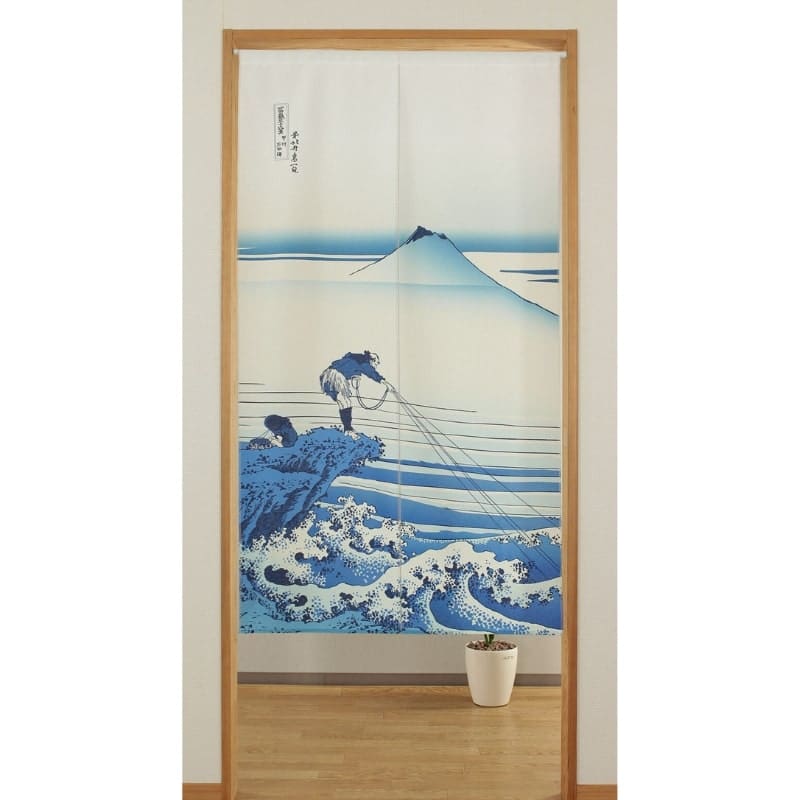 Noren Vorhang - Mount Fuji Blau 85 x 150 cm
