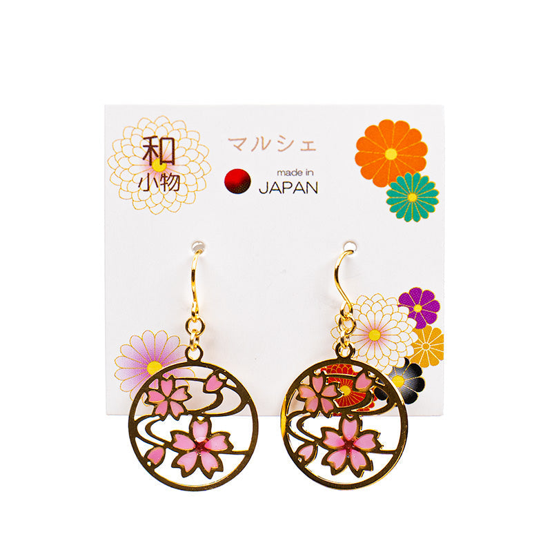 Ohrringe Japanisch Durchbrochen Sakura
