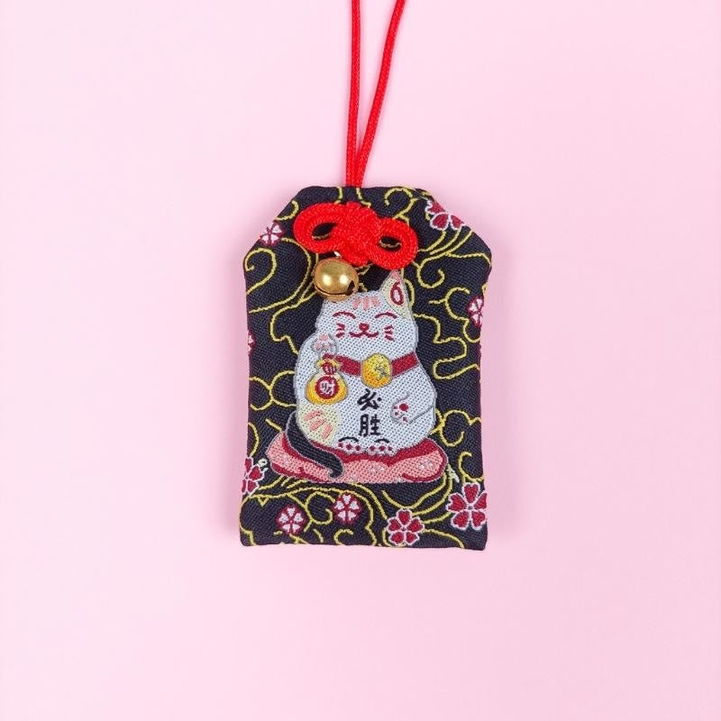 Omamori Schwarz - Maneki Neko
