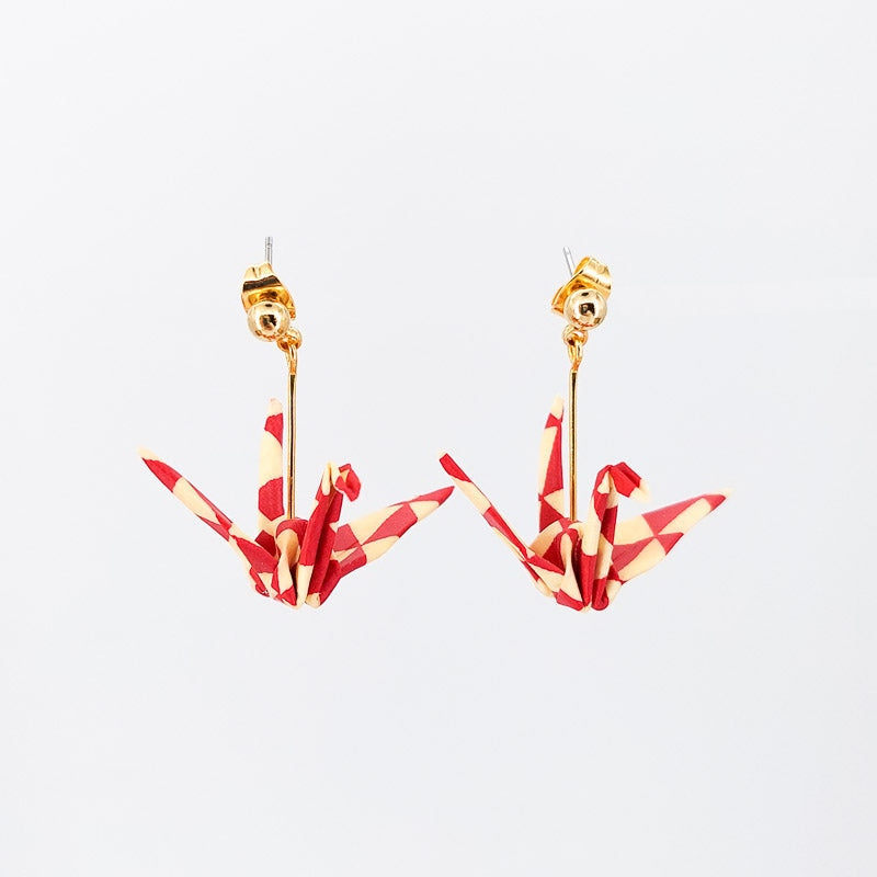 Origami-Ohrringe Rot