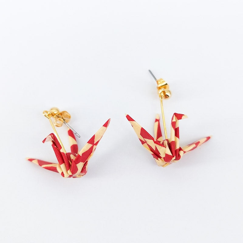 Origami-Ohrringe Rot