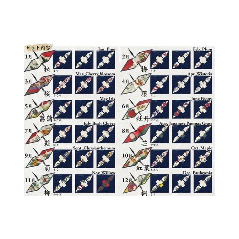 Origami-Papier Falten Kranich Hanafuda