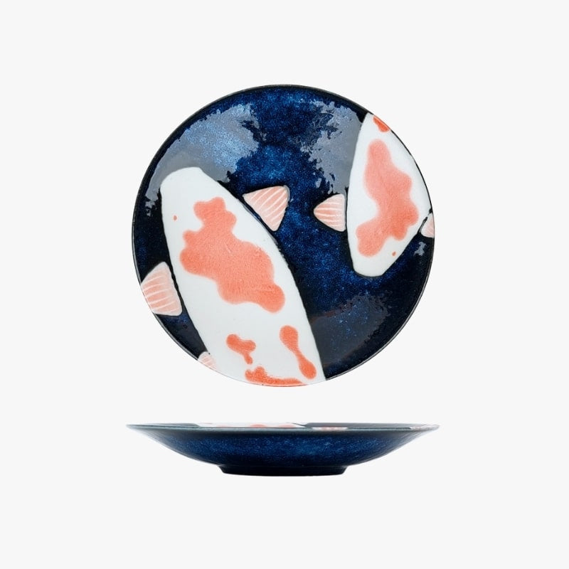 Kleiner japanischer Teller Koi-Karpfen