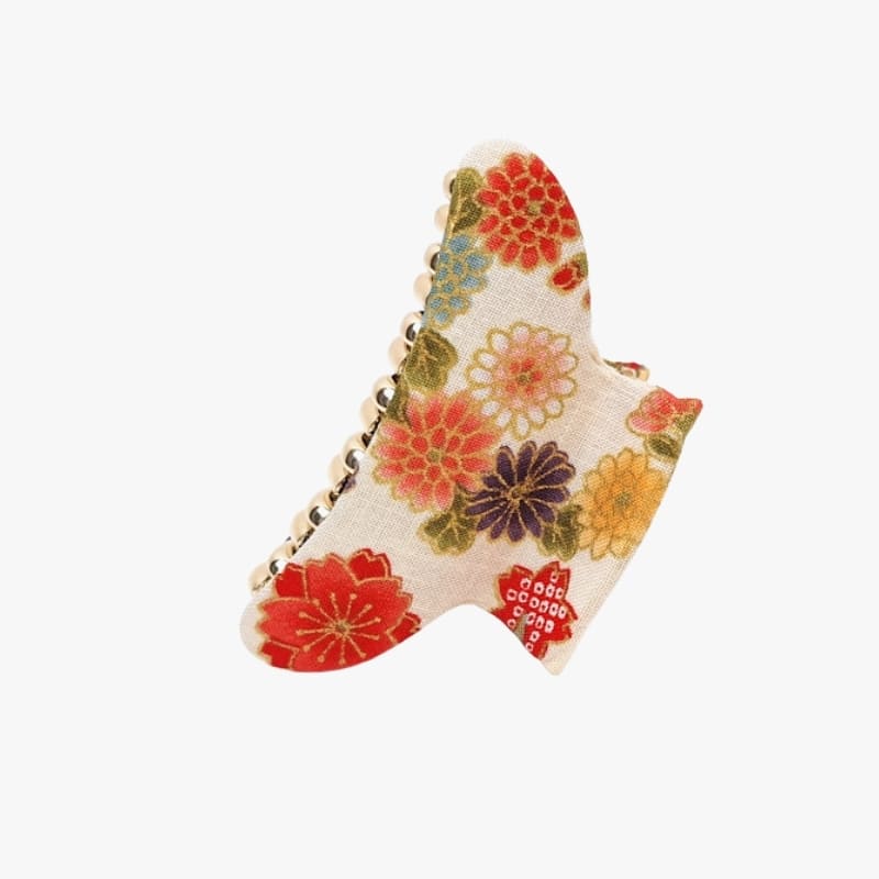 Japanische Stoff-Haarklammern Weiß