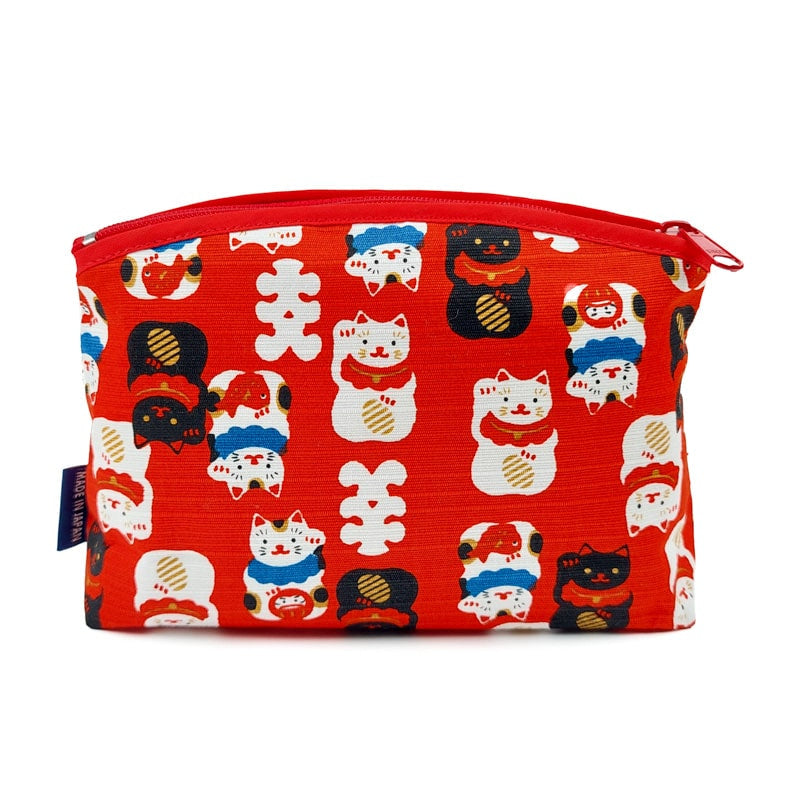 Japanische Mappe Maneki Neko Rot