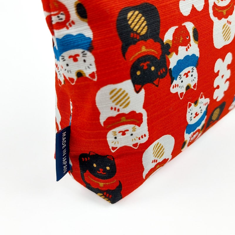 Japanische Mappe Maneki Neko Rot