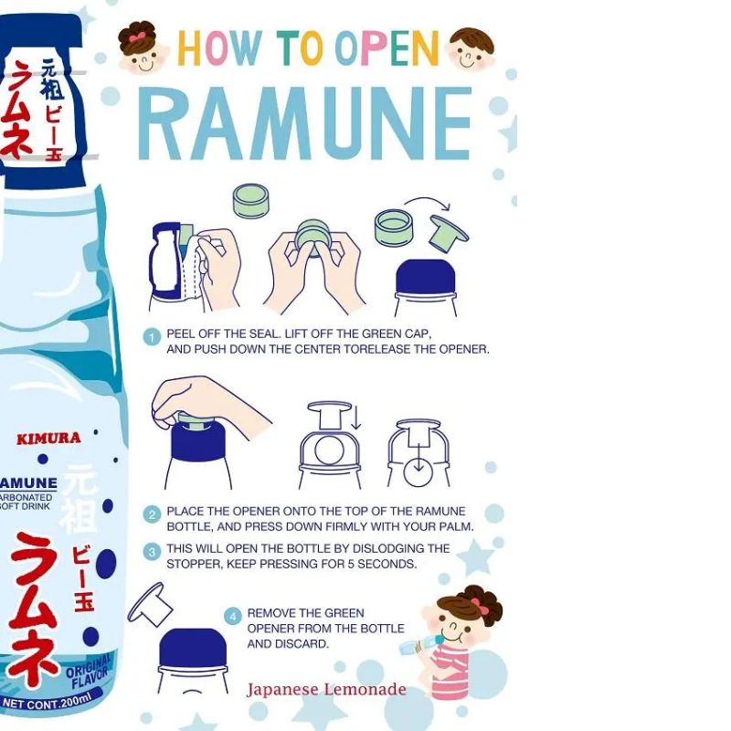 Japanische Limonade Ramune – Heidelbeere
