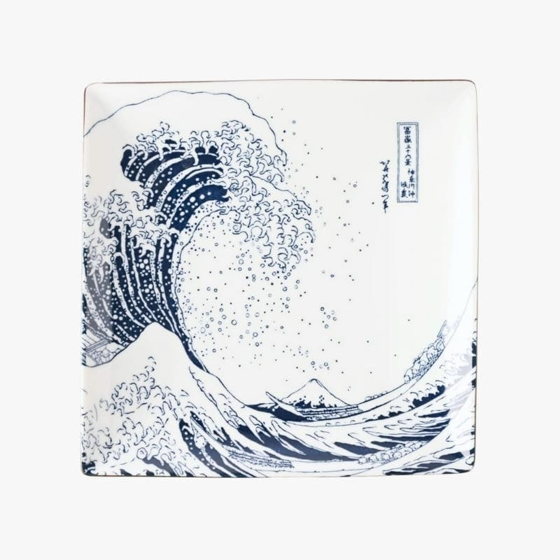Quadratischer Japanischer Teller - Hokusai