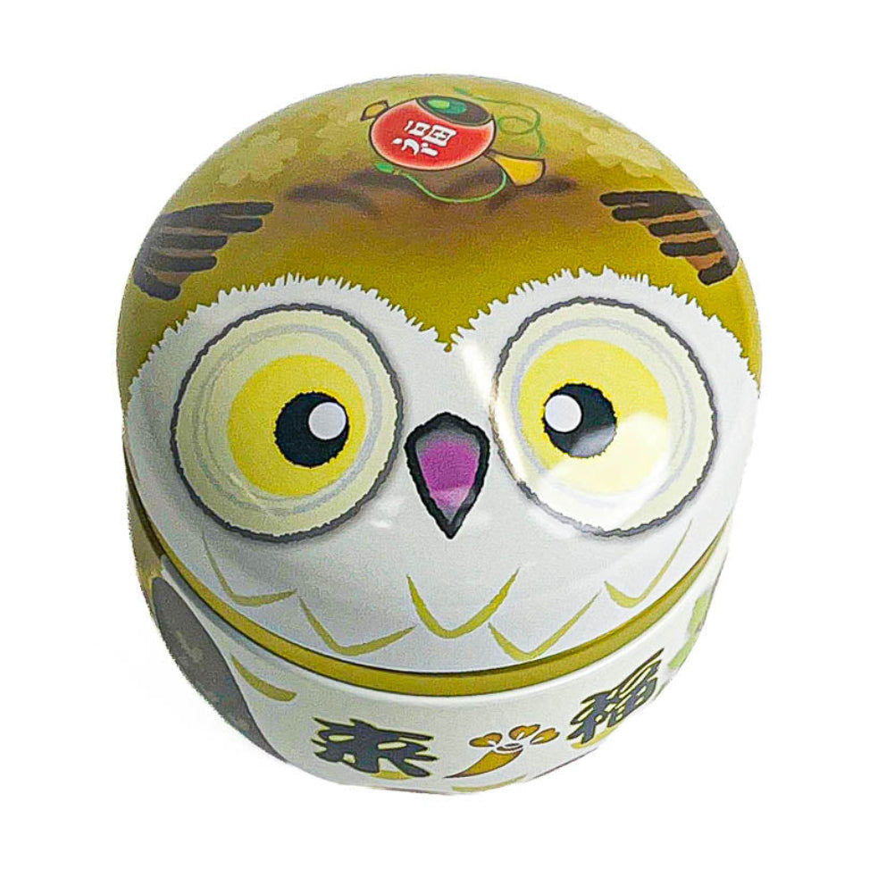 Runde Metall-Teedose - Fukurou Eule