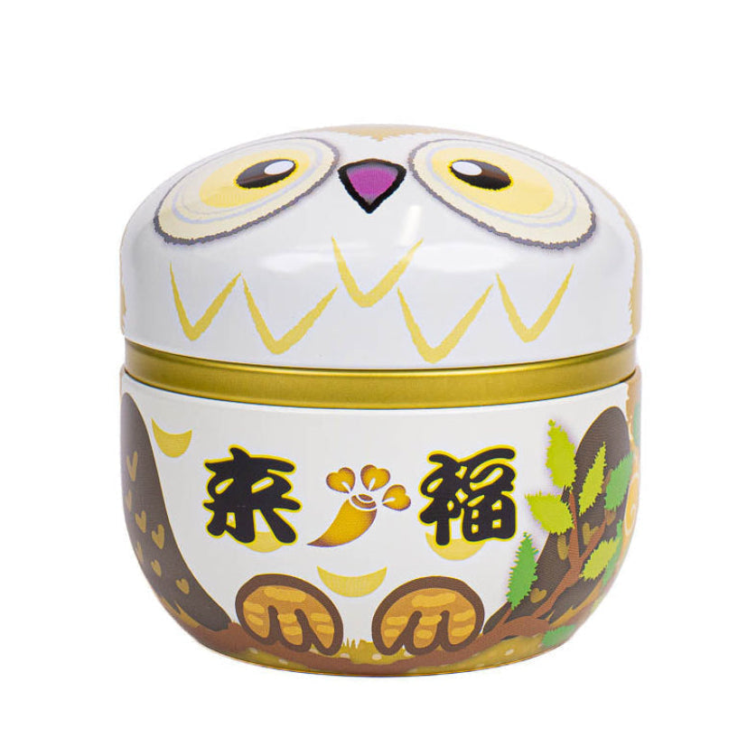 Runde Metall-Teedose - Fukurou Eule