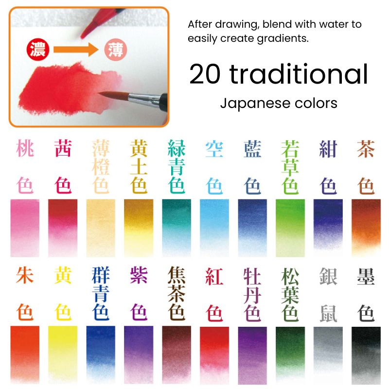 SAI Set Aquarell-Pinselstifte