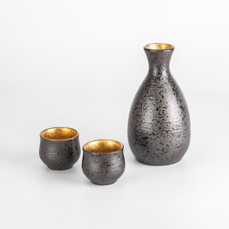 Japanisches Sake-Set Gold
