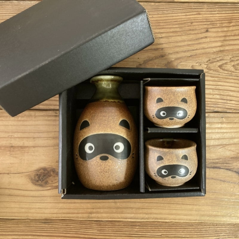 Japanisches Sake-Set Tanuki